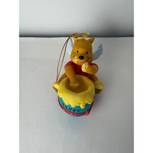 Grolier Disney Winnie the Pooh Angel Christmas Ornament Hunny Pot Halo w Box
